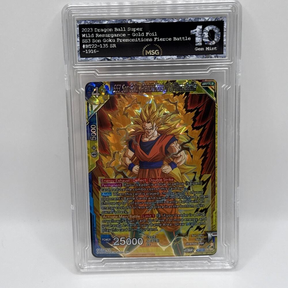 SS3 Son Goku, Premonitions of a Fierce Battle BT22-135 SR Critical Blow Graded